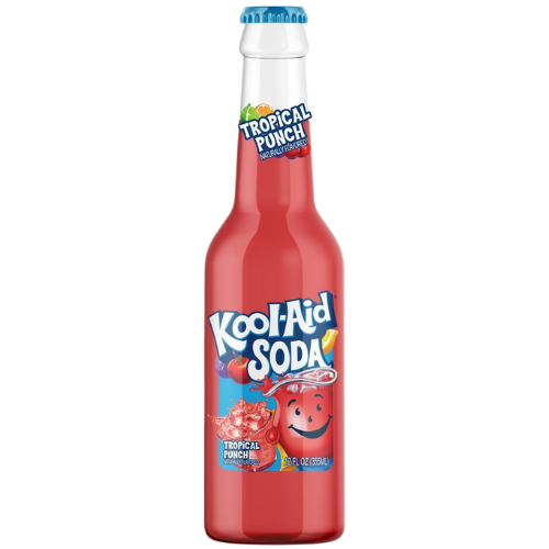 Kool Aid Tropical Punch Glass Bottles 12x355ml