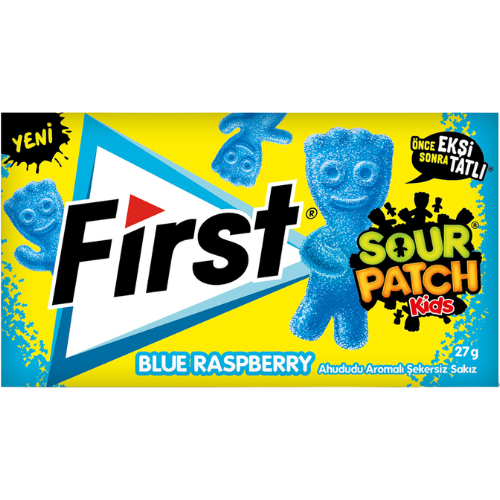 First Sour Patch *Blue Raspberry* Chewing Gum 12X27g dimarkcash&carry