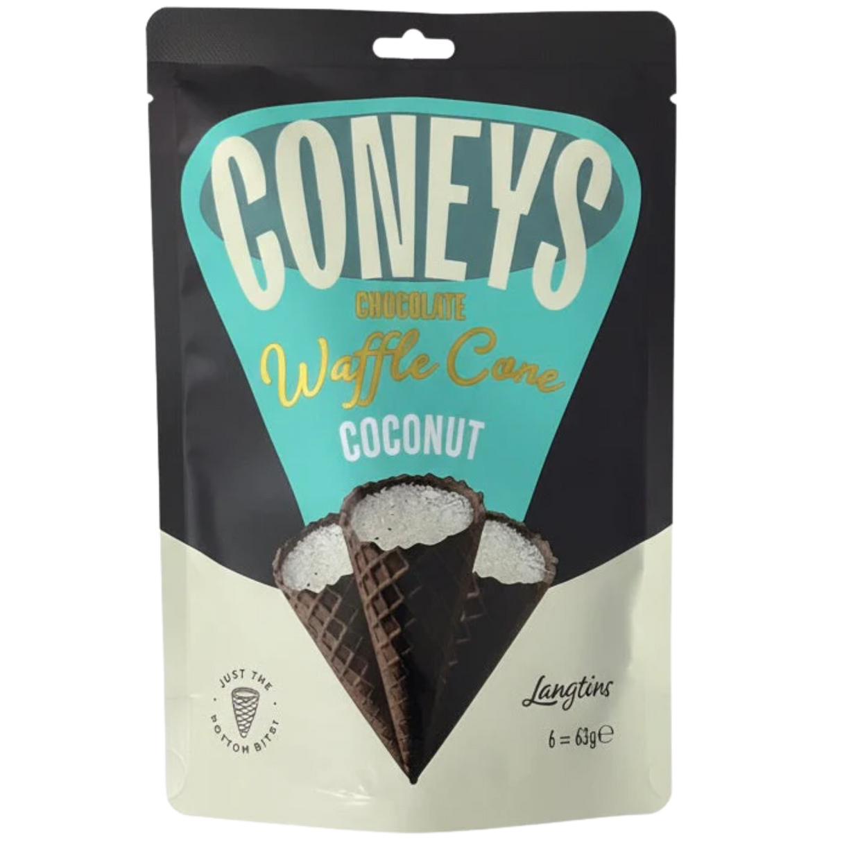 Coneys-Choc Cone Coconut 12X63G dimarkcash&carry