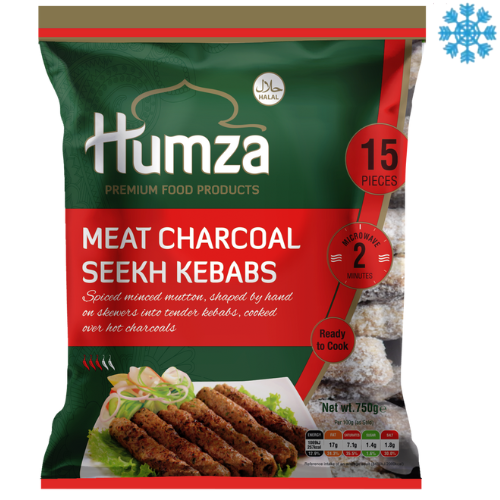 Humza Meat Charcoal Kebab 8X750G (15 Pieces) - Collection Only Frozen Product dimarkcash&carry