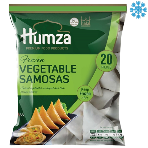 Humza Veg Samosa 10X650G (20 Pieces) - Collection Only Frozen Product dimarkcash&carry
