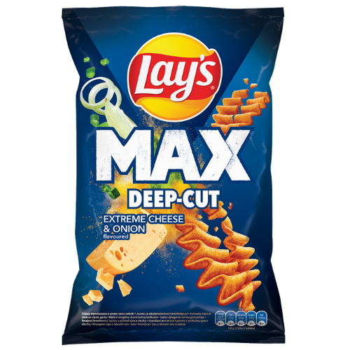 Lays Max Deep-Cut Cheese Onion 24x120g