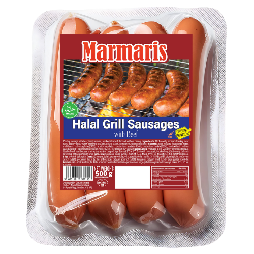 Marmaris (Halal) Grill Sausage With Beef 12X500G dimarkcash&carry