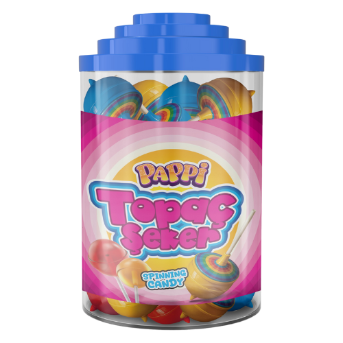 Pappi Spinning Candy (Topac Seker) 60X3G dimarkcash&carry