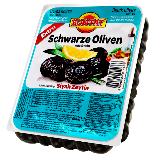 Suntat Black Olives Extra (Vac) 12X800G dimarkcash&carry
