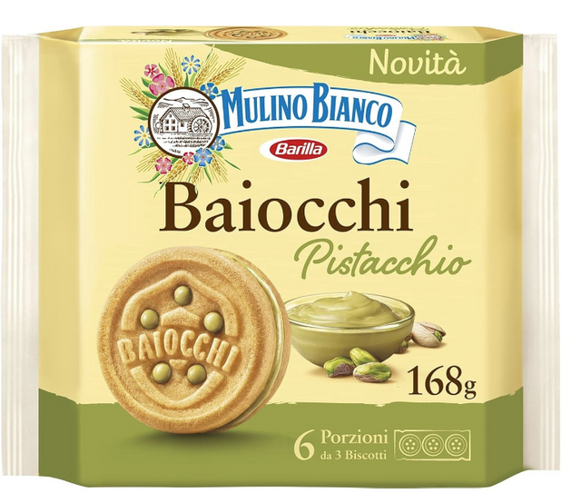 Mulino Bianco Baiocchi Pistachio 9x168g dimarkcash&carry