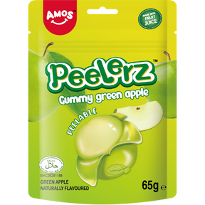 Amos Peelerz Gummy ( Halal ) Green Apple 12x65g dimarkcash&carry