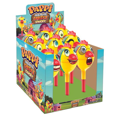 Pappi Surprise Cheeky Chicky Toy 12x10g dimarkcash&carry