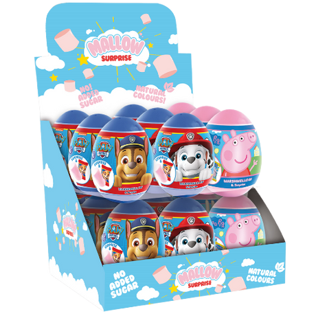 Mallow Surprise Eggs (Peppa Pig + Paw Patrol) 18x2g dimarkcash&carry