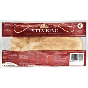 Pitta King Large Pitta Bread (6pcs) 18x500g dimarkcash&carry