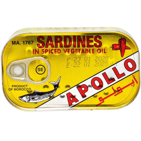 Apollo Sardines In Spicy Oil 50X125G dimarkcash&carry