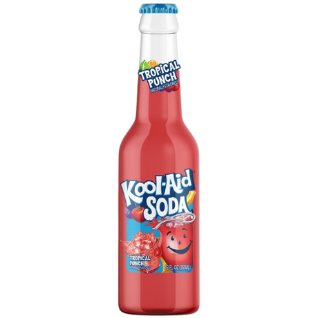 Kool Aid Tropical Punch Glass Bottles 12x355ml