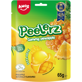 Amos Peelerz Gummy ( Halal ) Pineapple 12x65g dimarkcash&carry