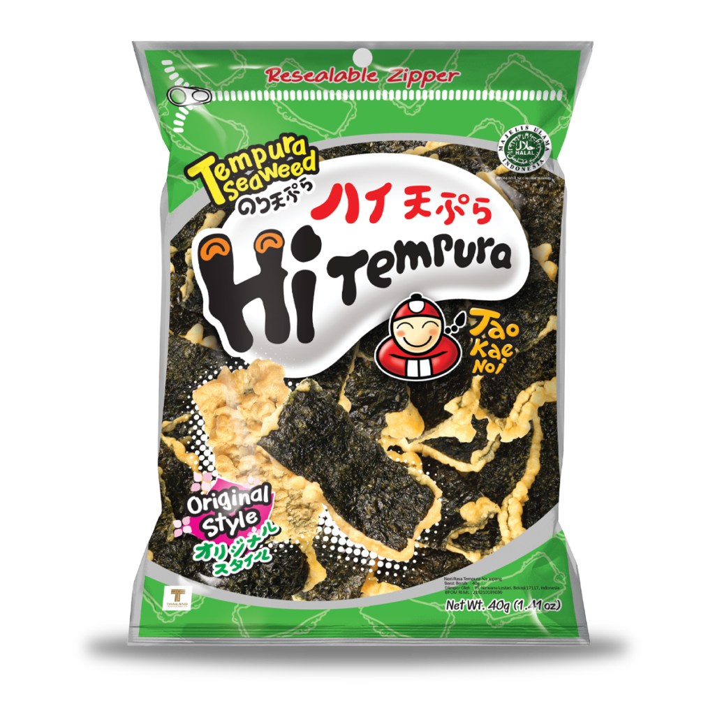 Taokaenoi Tempura Seaweed Original Flavour Snacks 8x40g dimarkcash&carry