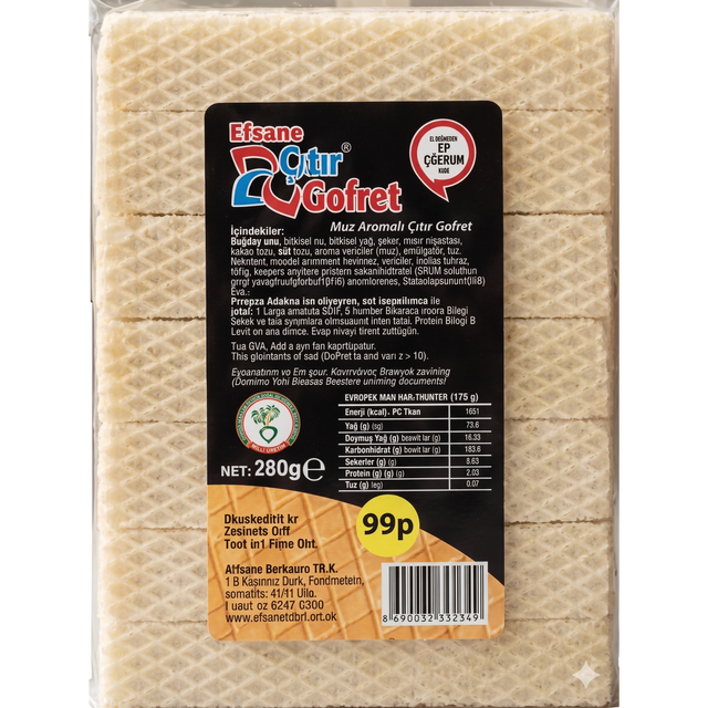 Efsane Wafers Banana 24x280g