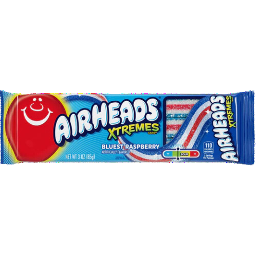 Airheads Xtremes Sour Bluest Raspberry 18X57G dimarkcash&carry