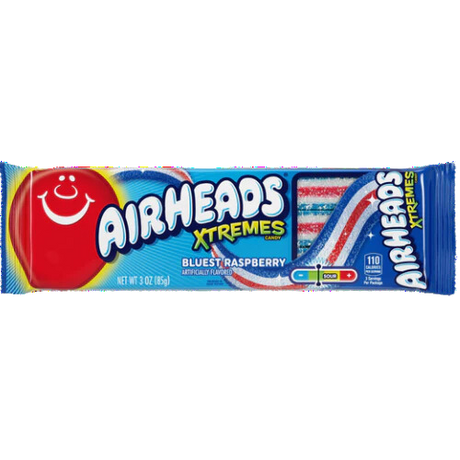 Airheads Xtremes Sour Bluest Raspberry 18X57G dimarkcash&carry