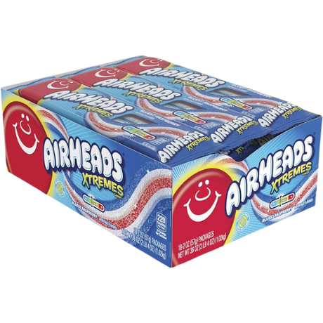 Airheads Xtremes Sour Bluest Raspberry 18X57G dimarkcash&carry