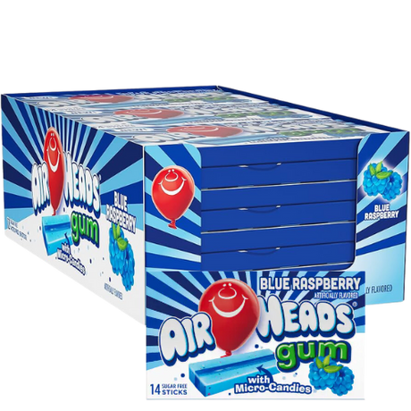 Airheads Blue Raspberry Chewing Gum 12X34G (1.185Oz) dimarkcash&carry