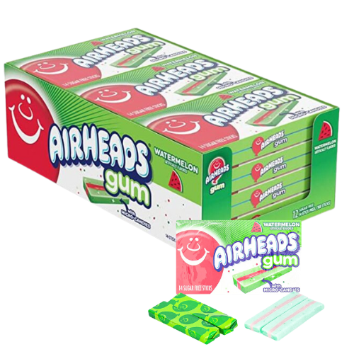 Airheads Watermelon Chewing Gum 12X34G (1.185Oz) dimarkcash&carry