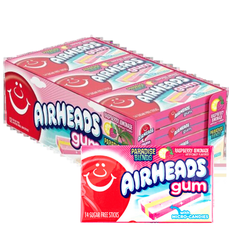 Airheads Raspberry Lemonade Chewing Gum 12X34G dimarkcash&carry