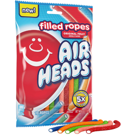 Airheads Filled Ropes (Peg Bag) Original Fruits 10X140G dimarkcash&carry