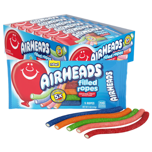 Airheads Filled Ropes (Peg Bag) Original Fruits 10X140G dimarkcash&carry