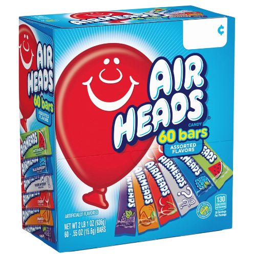 Airheads Gravity Display Assorted 60X16G (0.55Oz) dimarkcash&carry