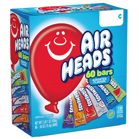 Airheads Gravity Display Assorted 60X16G (0.55Oz) dimarkcash&carry