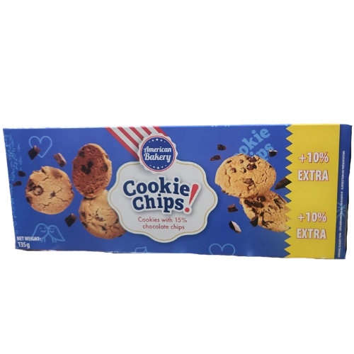 American Bakery Cookie Chips 12X135G