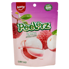 Amos Peelerz Gummy Lychee Candy 12X65G dimarkcash&carry