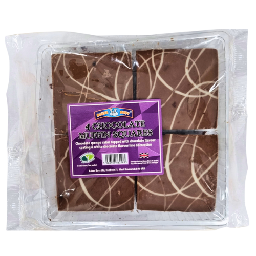 Baker Boys 4 Chocolate Muffin Square Cakes dimarkcash&carry