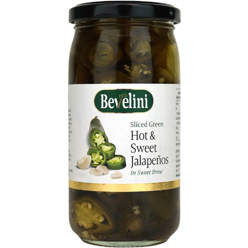 Bevelini Hot & Sweet Jalapenos 6x400g