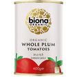 Organic Biona Whole Plum Tomatoes 12X400G