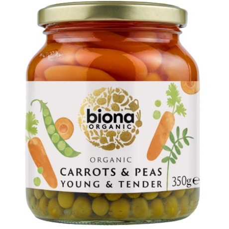 Organic Biona Carrot Peas 6X350G