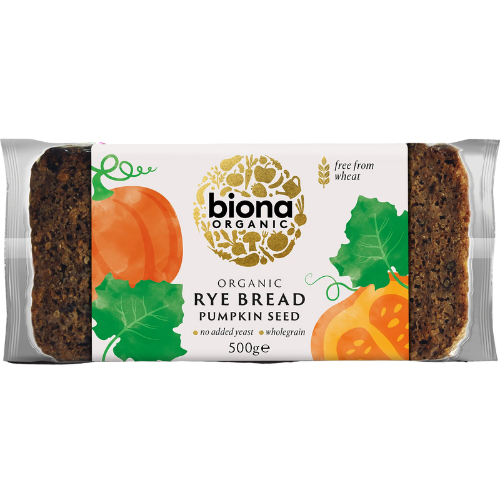 Organic Biona Rye Pumpkinseed Bread 7X500G