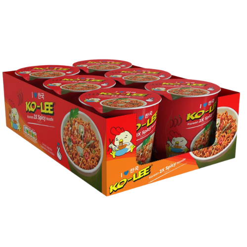 Ko Lee Korean 2x Spicy Noodle Cup 6x65g dimarkcash&carry