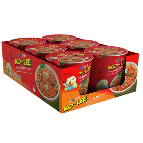 Ko Lee Korean 2x Spicy Noodle Cup 6x65g dimarkcash&carry