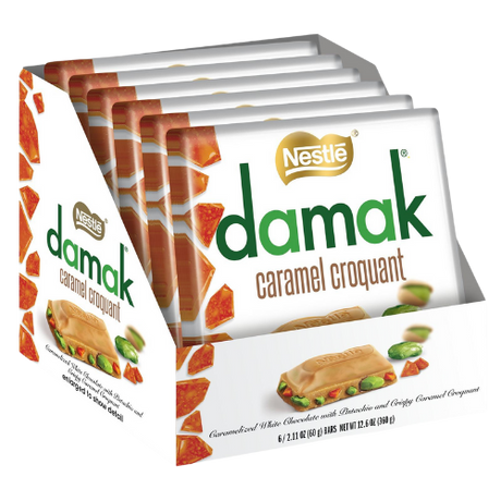 Damak Caramel Croquant Chocolate Bar 6X60g dimarkcash&carry