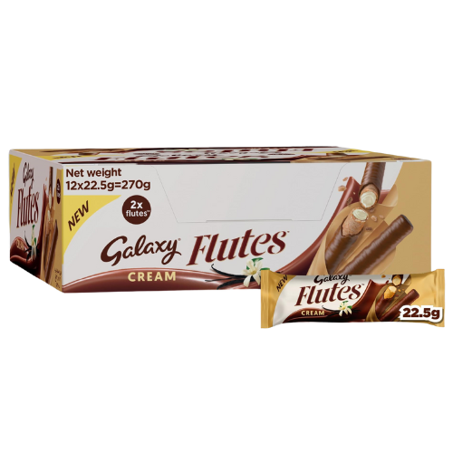 Galaxy Flutes Cream Wafer Rolls 12X22.5G