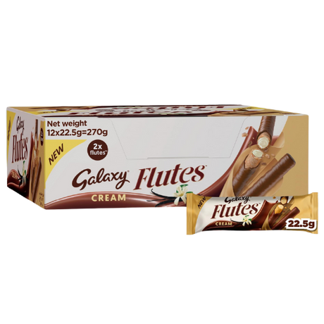 Galaxy Flutes Cream Wafer Rolls 12X22.5G