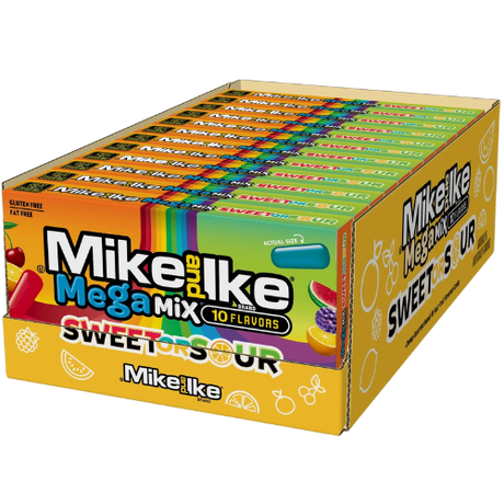 Mike & Ike Theater Mega Mix Sweet or Sour 12x120g (BIG) dimarkcash&carry