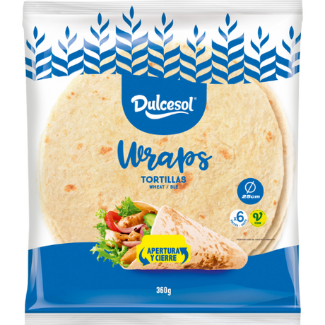 Dulcesol Tortilla Wrap 6U 25Cm 14X360G dimarkcash&carry