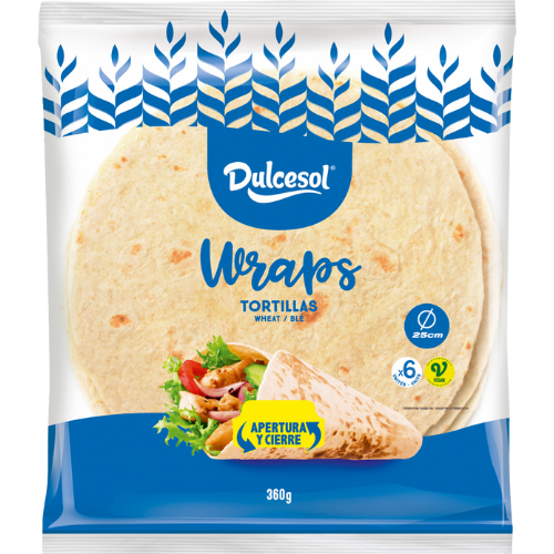 Dulcesol Tortilla Wrap 6U 25Cm 14X360G dimarkcash&carry