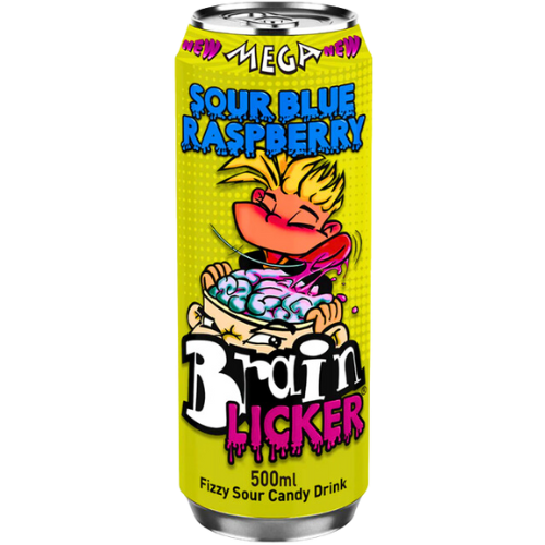 Brain Licker Sour Blue Raspberry Drink 12x500ml