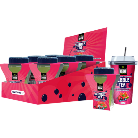 Boom Watermelon Strawberry Blueberrry Bubble Tea 12X250Ml dimarkcash&carry