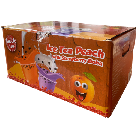 Bubble Tea Peach With Strawberry Boba 12X350Ml dimarkcash&carry