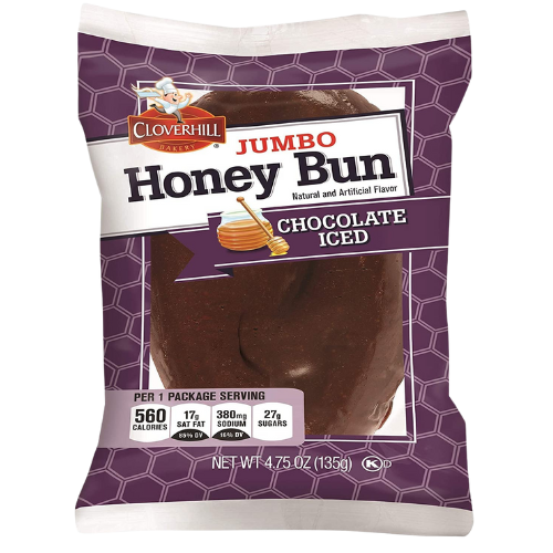 Cloverhill Bakery Honey Bun Chocolate Iced 6X113G dimarkcash&carry