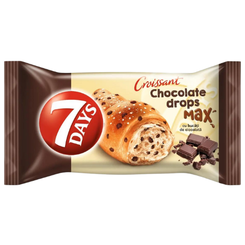 7 Days Chocolate Drops Croissant 20x70g dimarkcash&carry