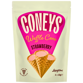 Coneys- White Cone Strawberry 12X63G dimarkcash&carry